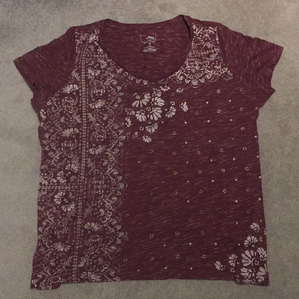 Sonoma Maroon Paisley Tee